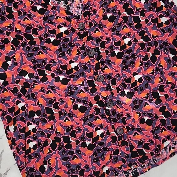 Maeve Orange/Red Floral Print Blouse - Picture 3 of 6